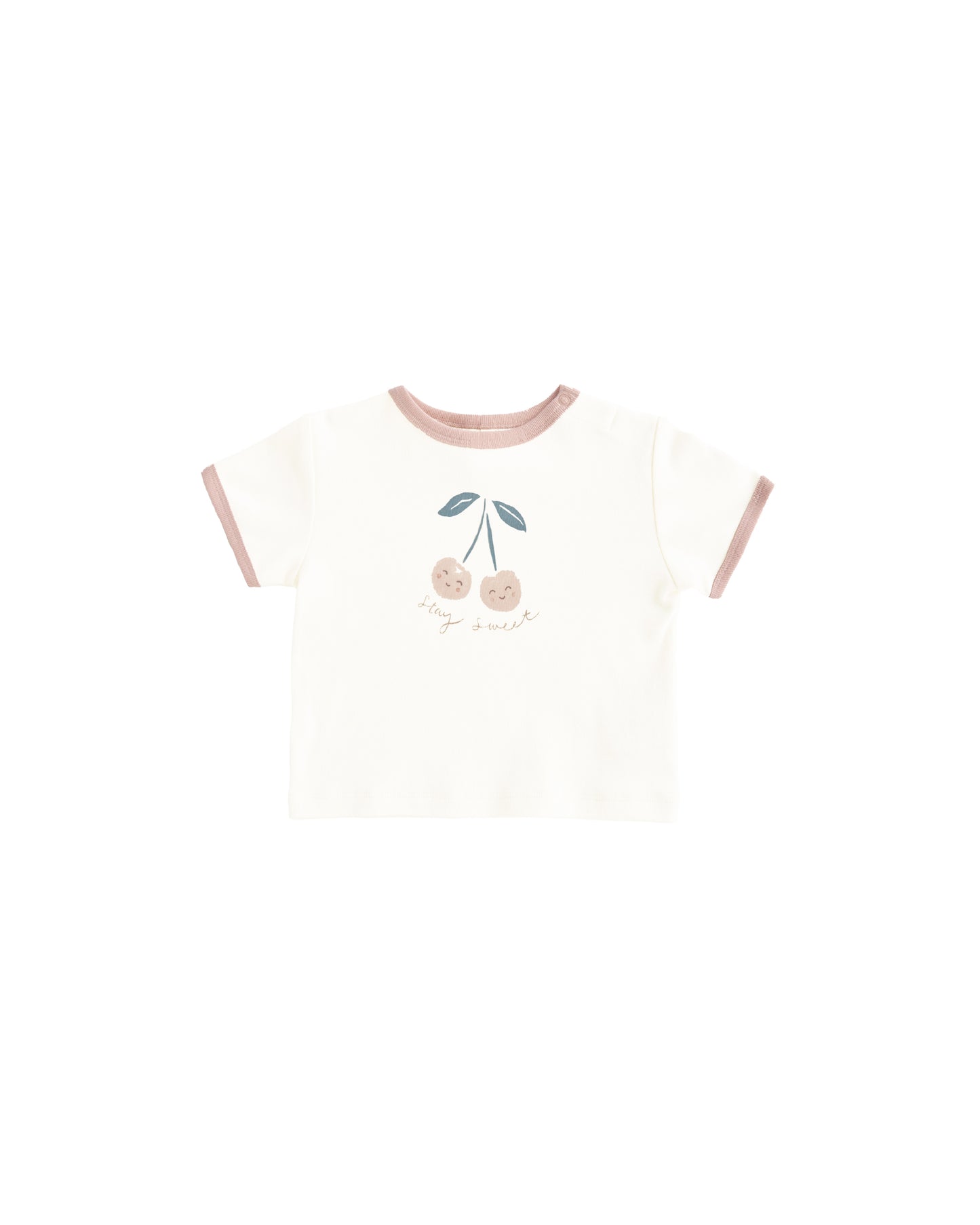 Quincy Mae - Ringer Tee - Cherry