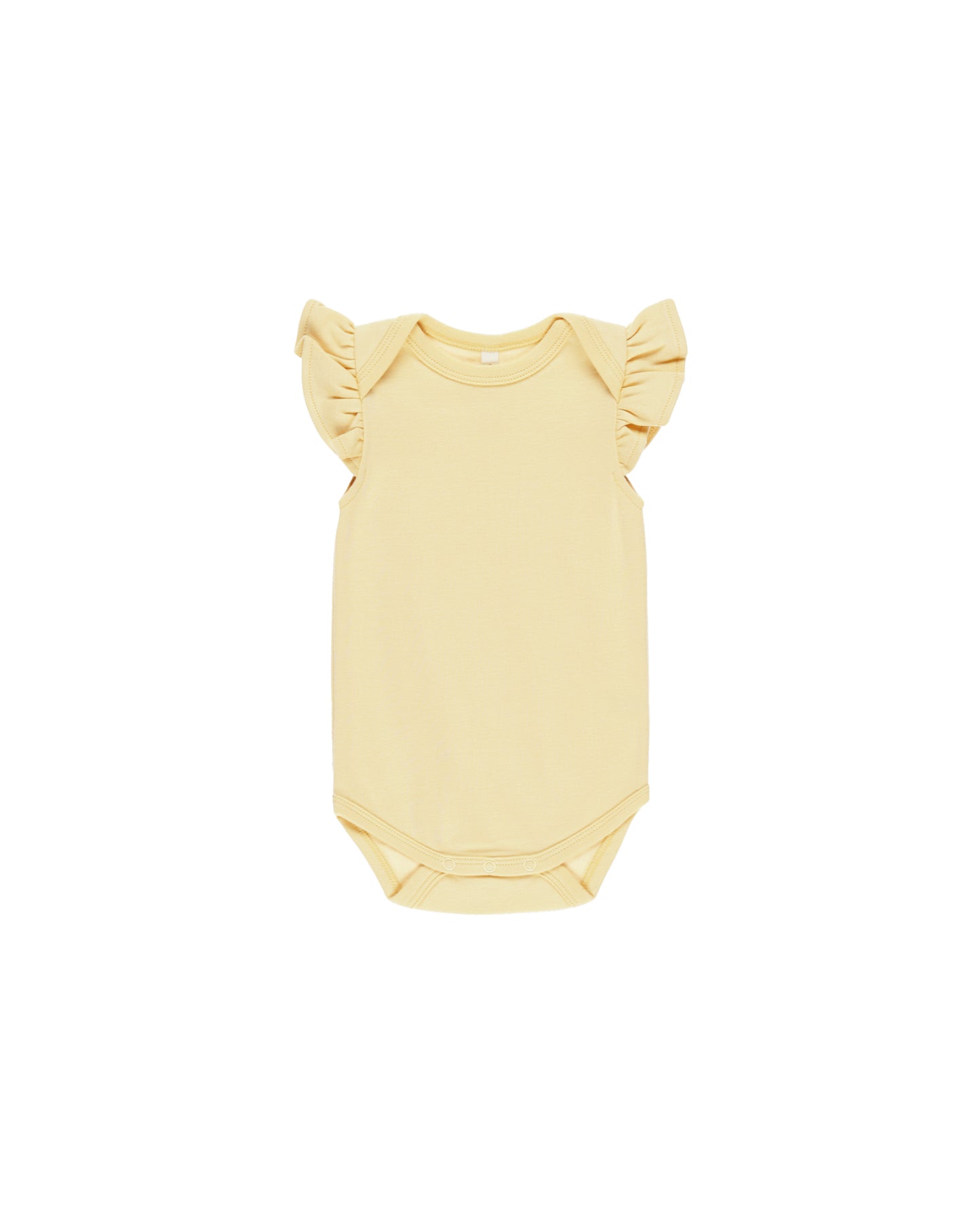 Quincy Mae - Flutter Sleeve Bodysuit  - Yellow