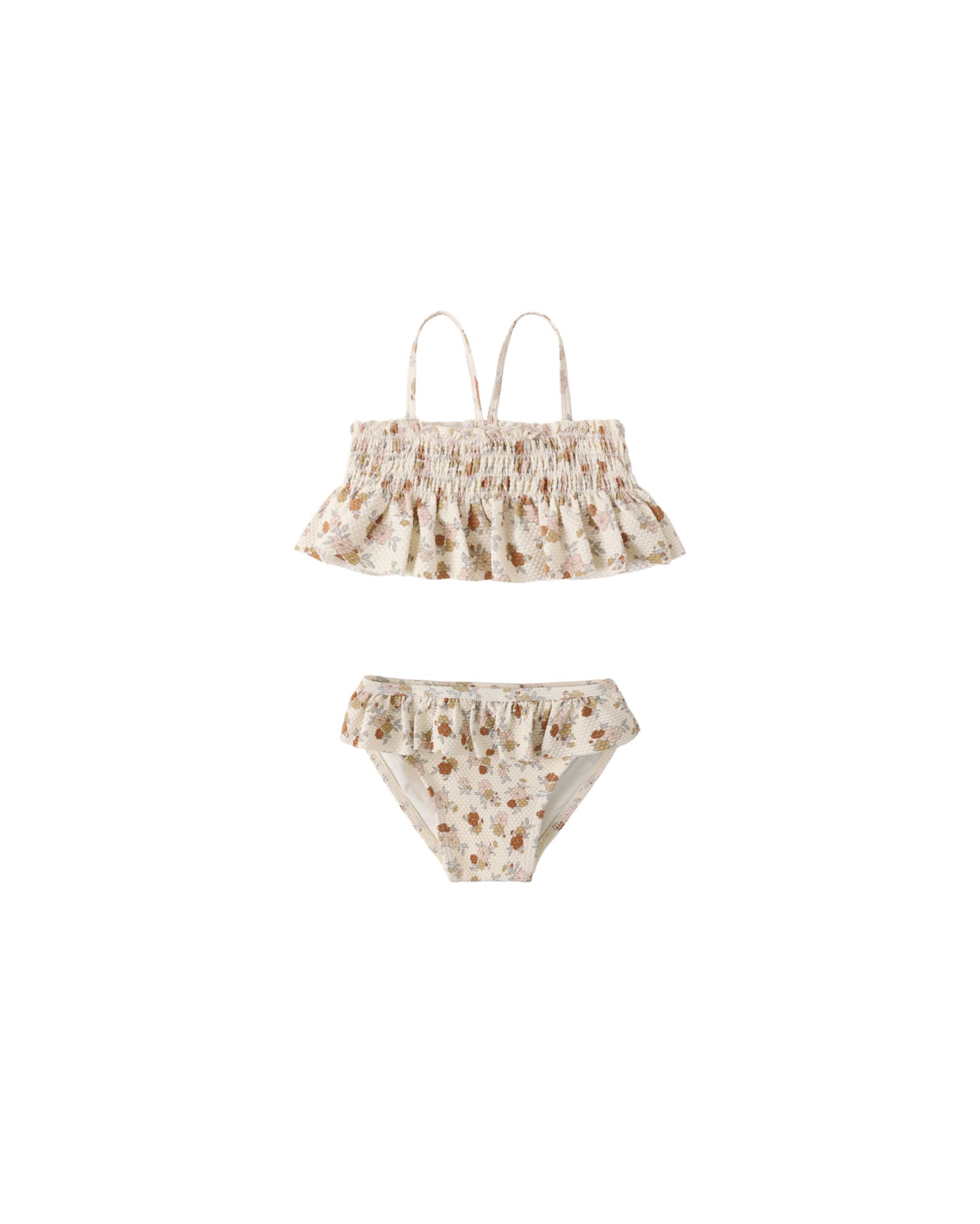 Quincy Mae - Smocked Ruffle Bikini - Bloom