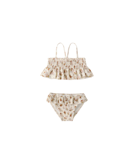 Quincy Mae - Smocked Ruffle Bikini - Bloom