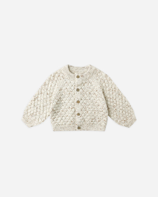 Quincy Mae - Bubble Knit Cardigan - Natural Confetti