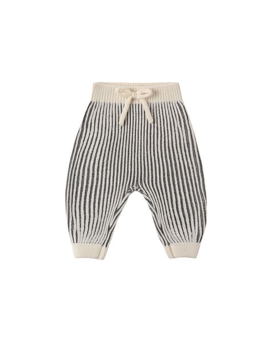 Quincy Mae - Chunky Knit Pant - Midnight Stripe