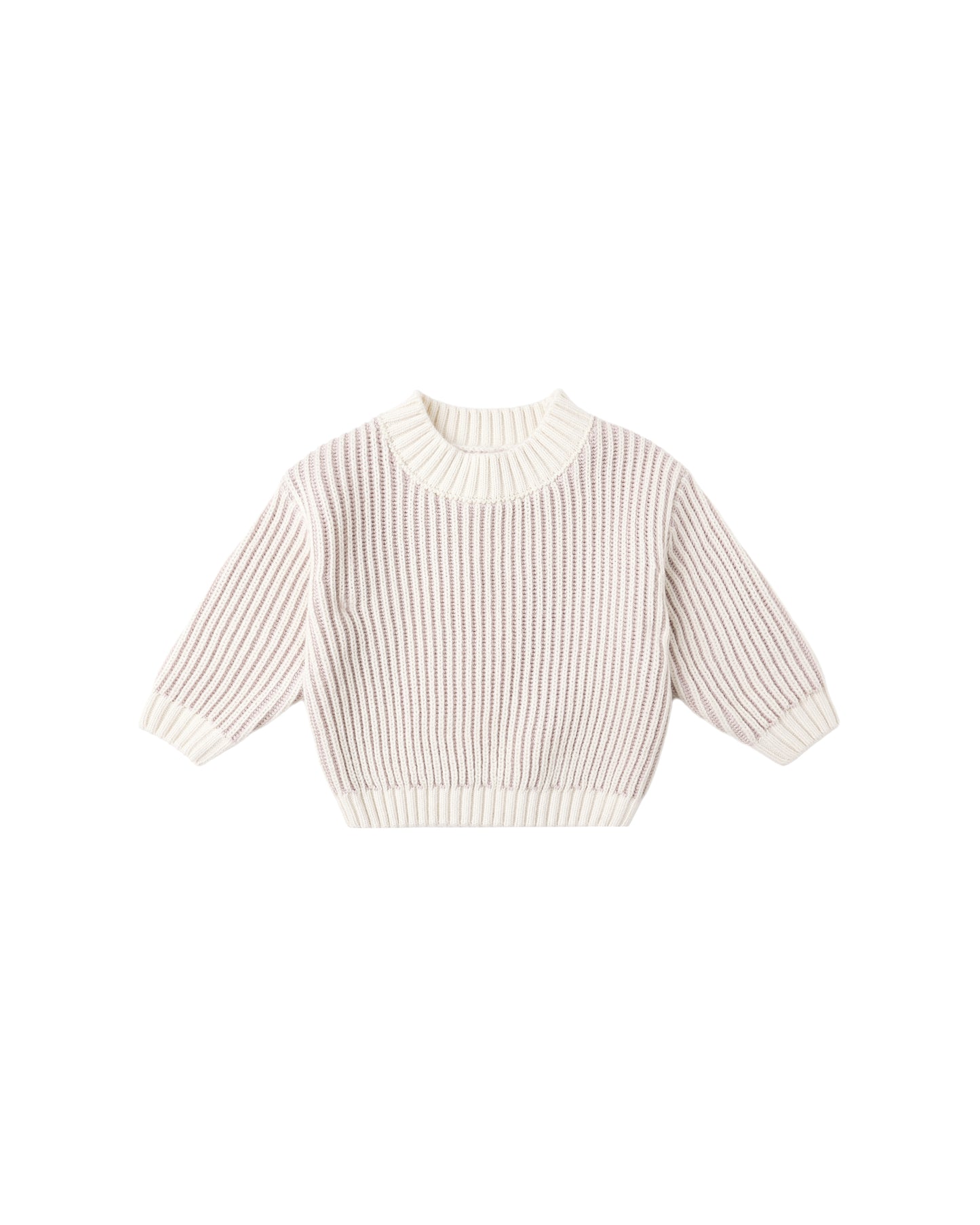 Quincy Mae - Relaxed Knit Sweater - Lilac