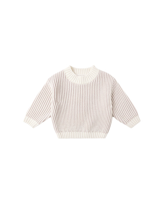 Quincy Mae - Relaxed Knit Sweater - Lilac