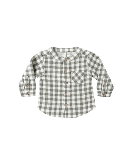 Quincy Mae - Milo Shirt - Forest Check