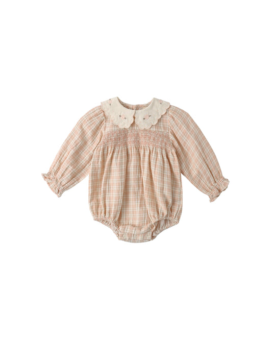 Quincy Mae - Callie Romper - Pink Plaid