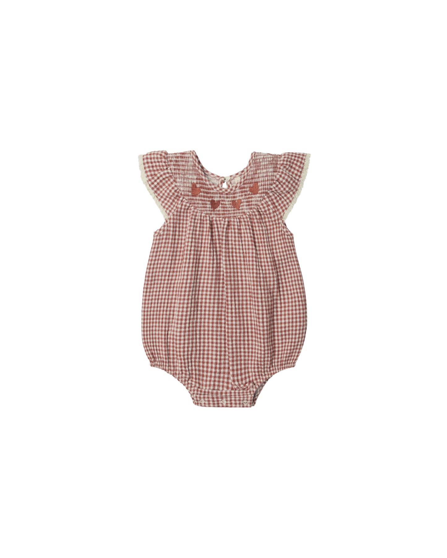 Quincy Mae - Lenore Romper - Red Gingham