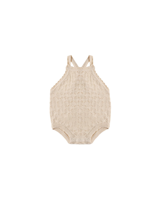 Quincy Mae - Annie Knit Romper - Ecru
