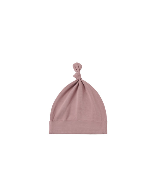 Quincy Mae - Bamboo Knotted Baby Hat - Mulberry