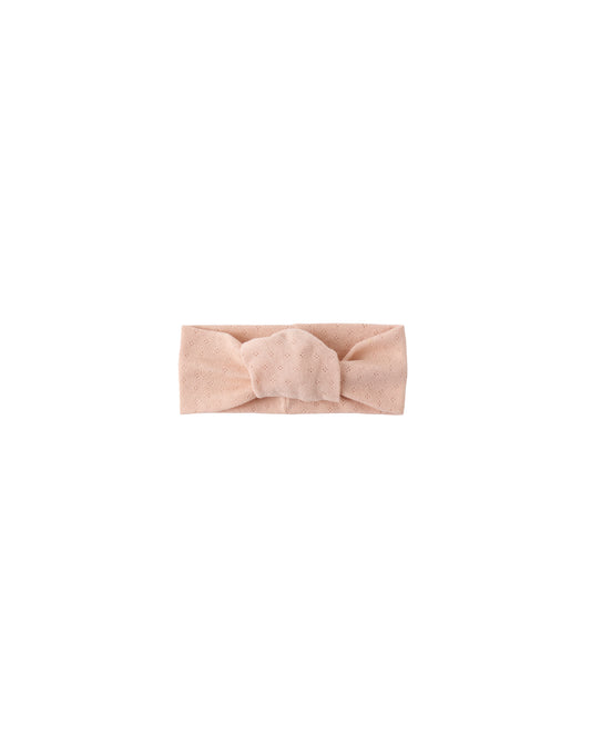 Quincy Mae - Pointelle Knotted Headband - Melon