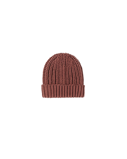 Quincy Mae - Chunky Knit Beanie - Cranberry