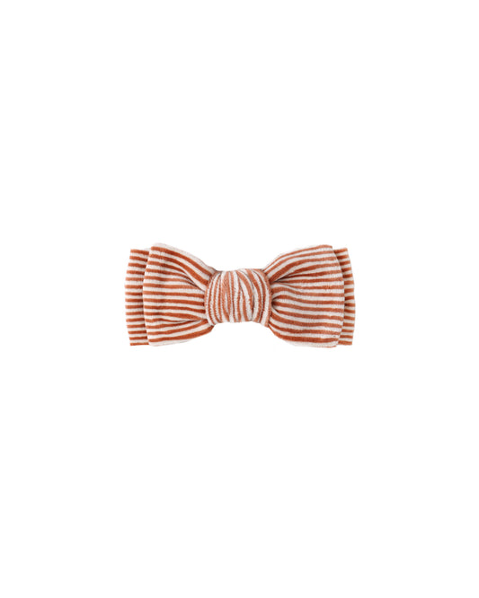Quincy Mae - Velour Bow Headband - Candy Stripe