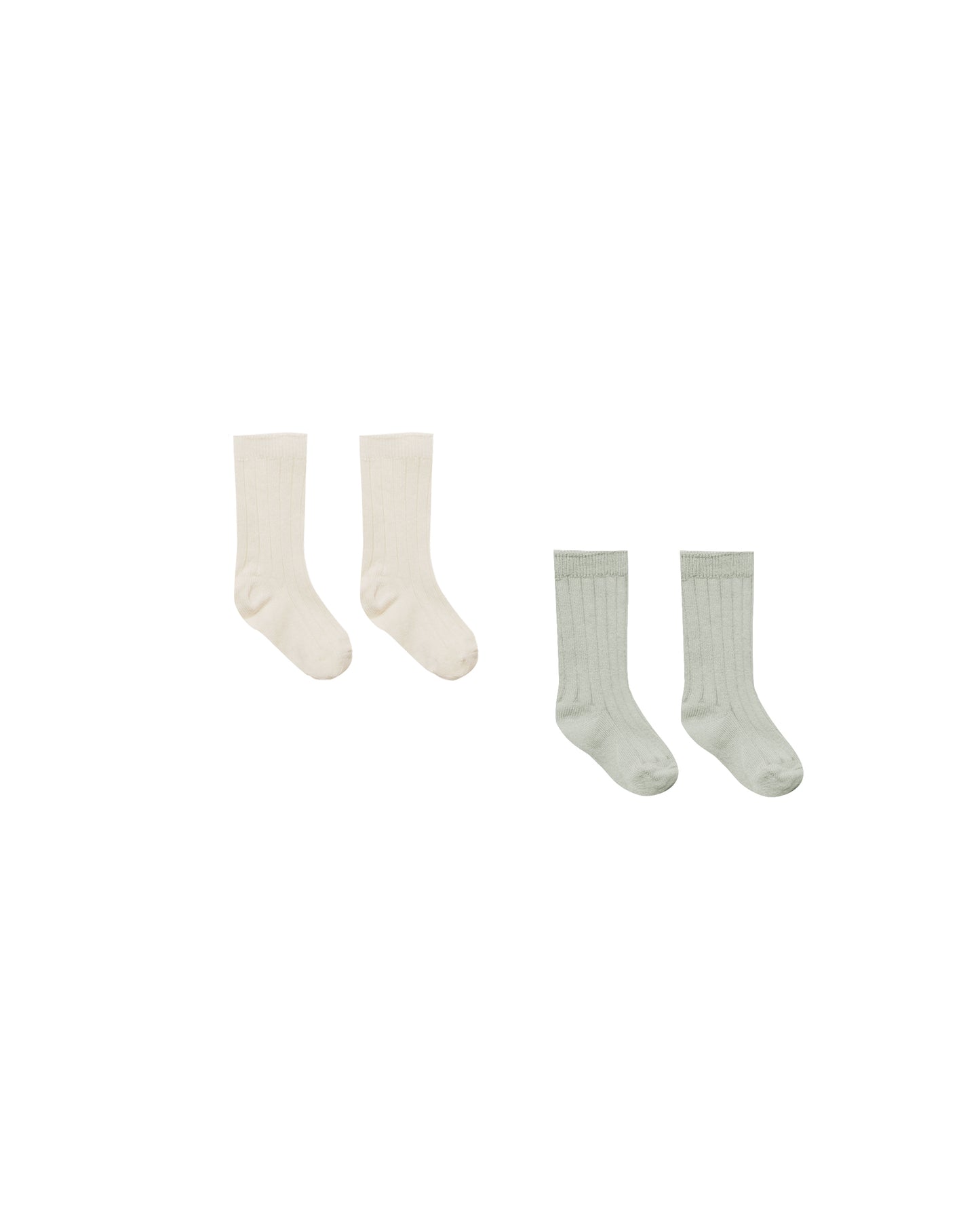 Quincy Mae - Sock Set - Natural, Sage