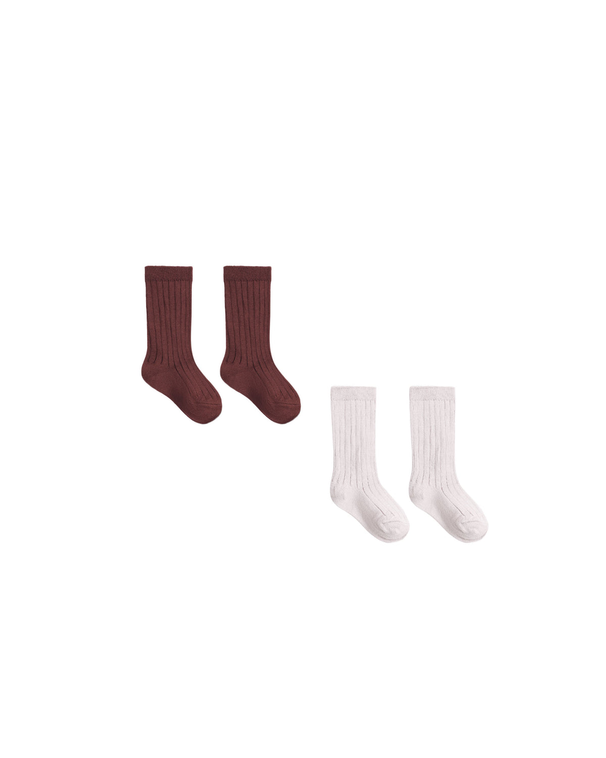 Quincy Mae - Socks Set - Black Cherry + Lilac Mist