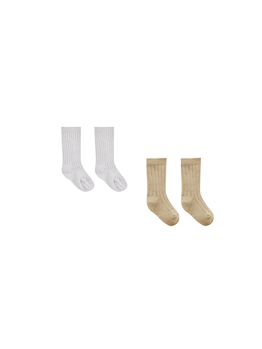 Quincy Mae - Sock Set - Sky, Honey