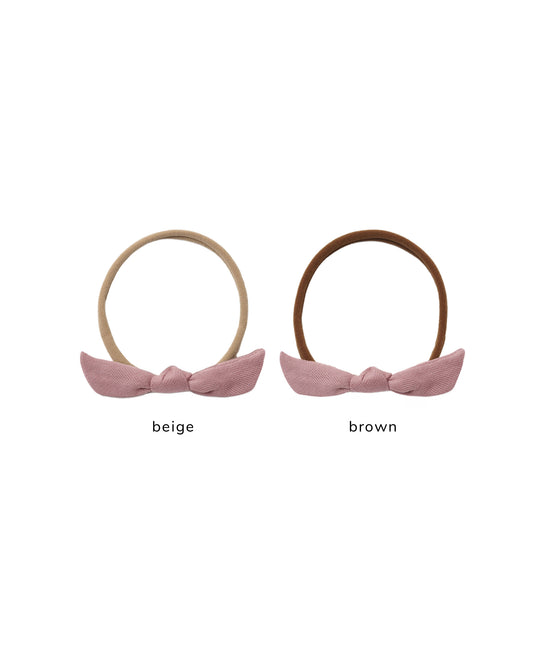 Quincy Mae - Little Knot Headband - Mulberry(Beige)