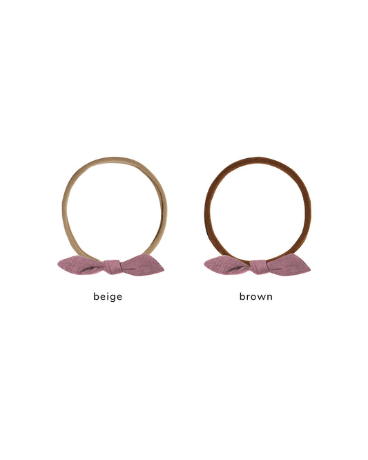 Quincy Mae - Little Knot Headband - Mulberry(Beige)