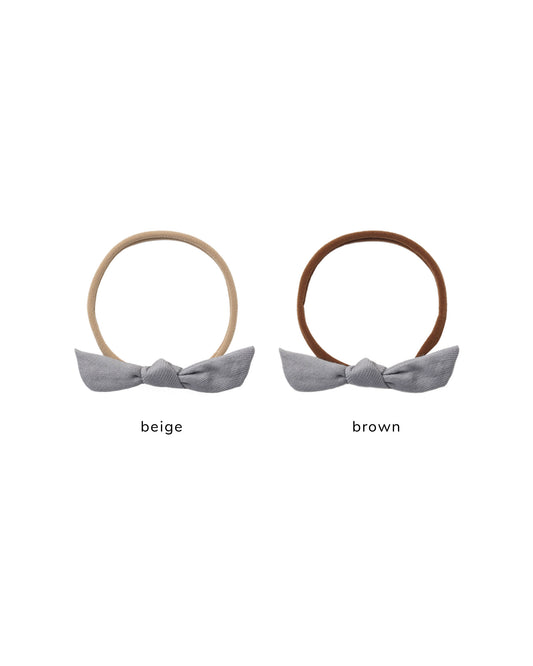 Quincy Mae - Little Knot Headband - Slate(Beige)