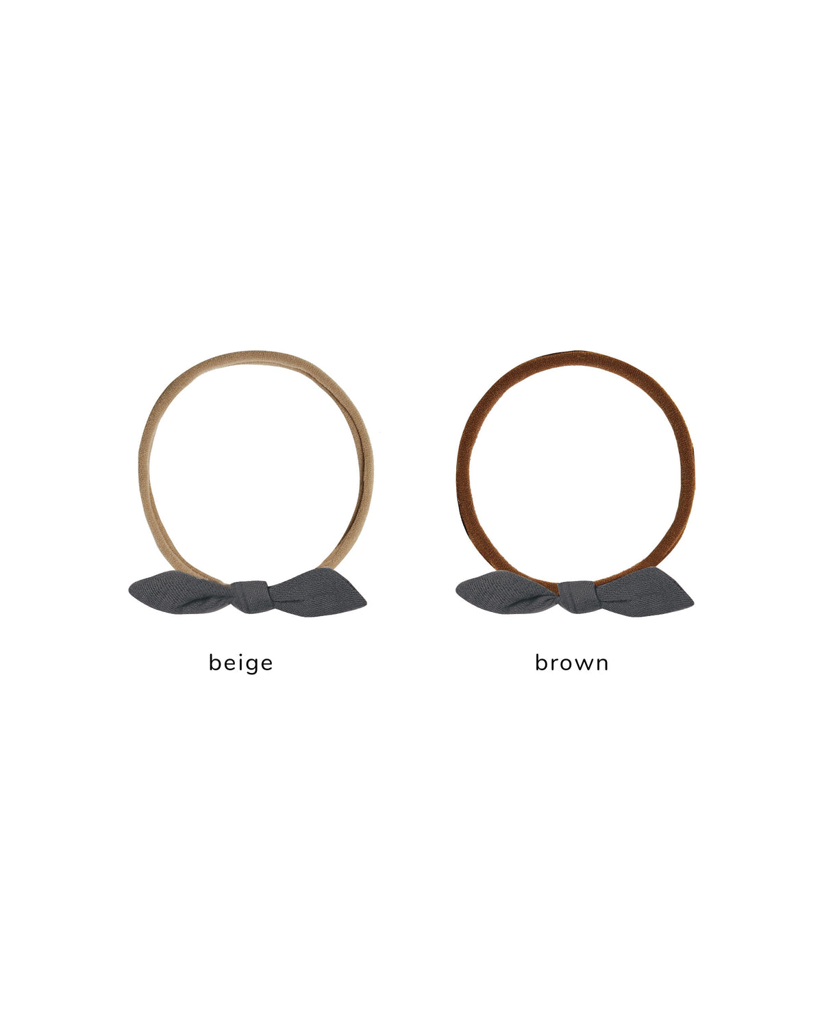 Quincy Mae - Little Knot Headband - Midnight - Beige