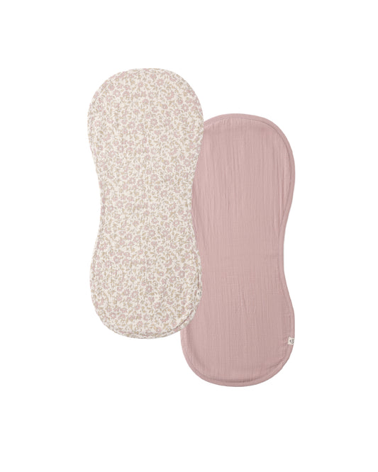 Quincy Mae - Burp Cloth, 2 Pack - Dahlia, Mauve