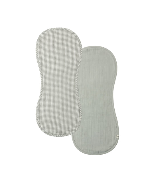 Quincy Mae - Burp Cloth, 2 Pack - Sage Gingham, Sage