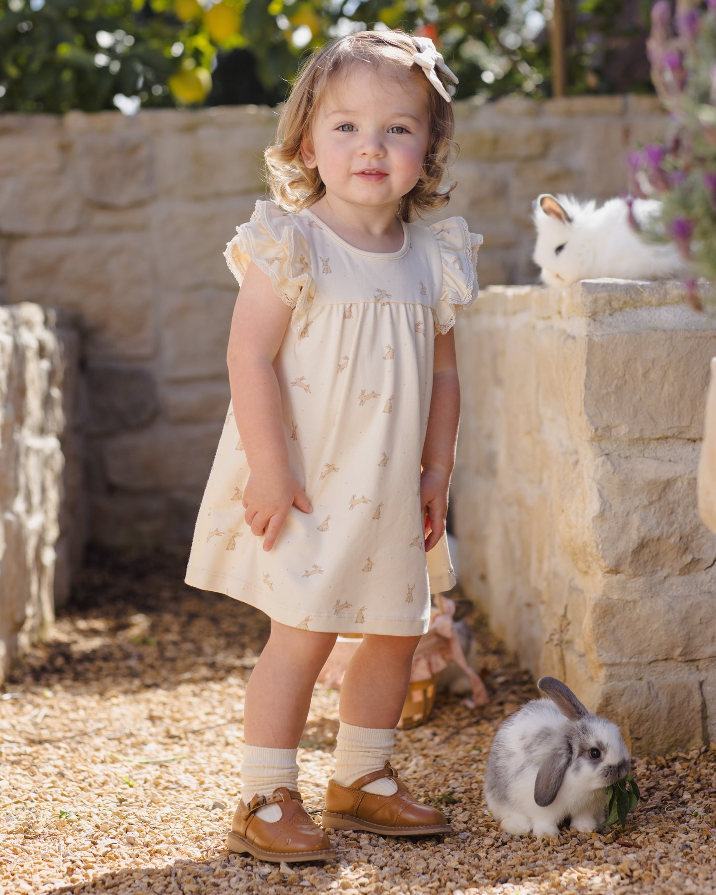 Quincy Mae - Flutter Dress - Bunnies
