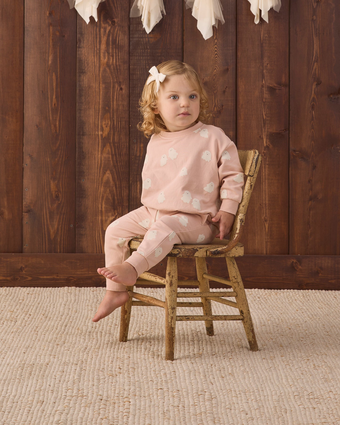 Quincy Mae - Relaxed Fleece Sweatpant - Sweet Ghost