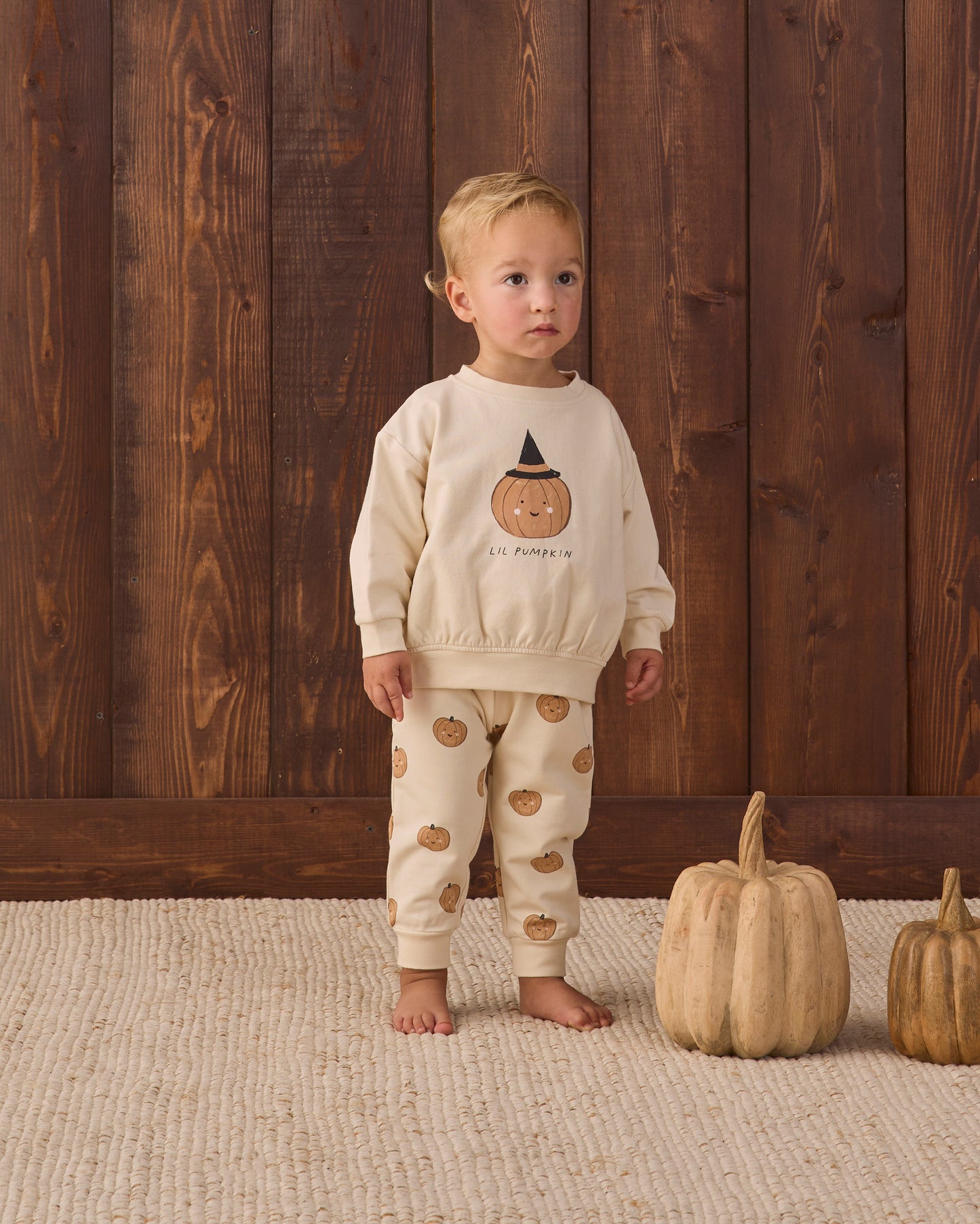 Quincy Mae - Relaxed Fleece Sweatpant - Pumpkins