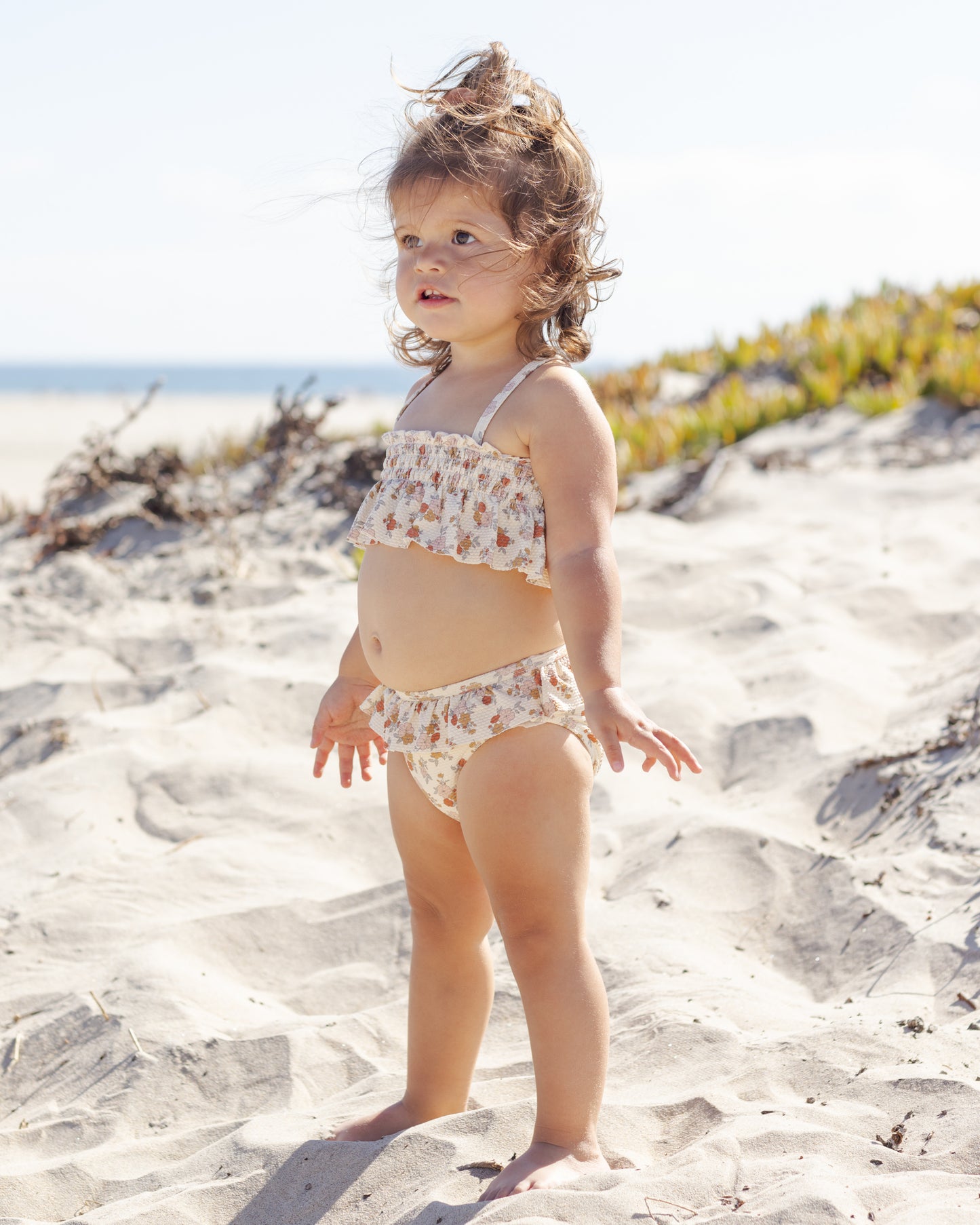 Quincy Mae - Smocked Ruffle Bikini - Bloom
