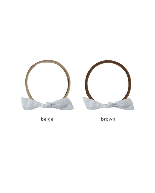 Rylee + Cru - Little Knot Headband - Heathered Light Blue - Beige