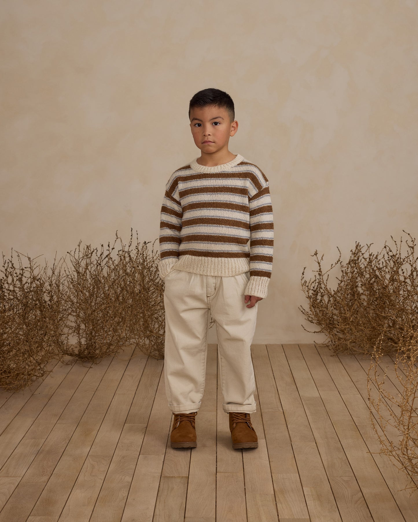 Rylee + Cru - Aspen Sweater - Saddle Stripe