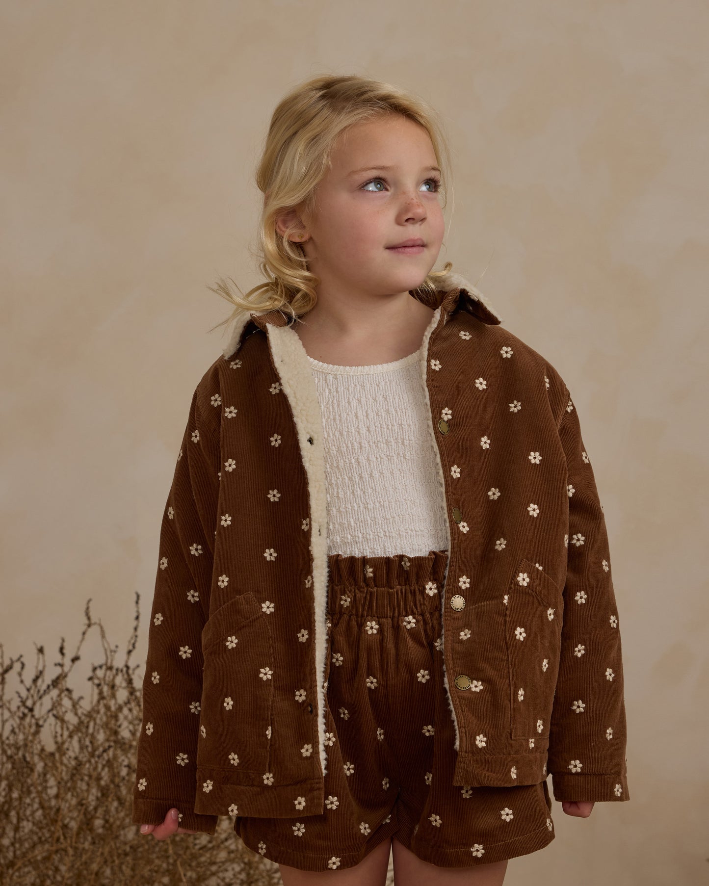 Rylee + Cru - Long Chore Coat - Floral Embroidery