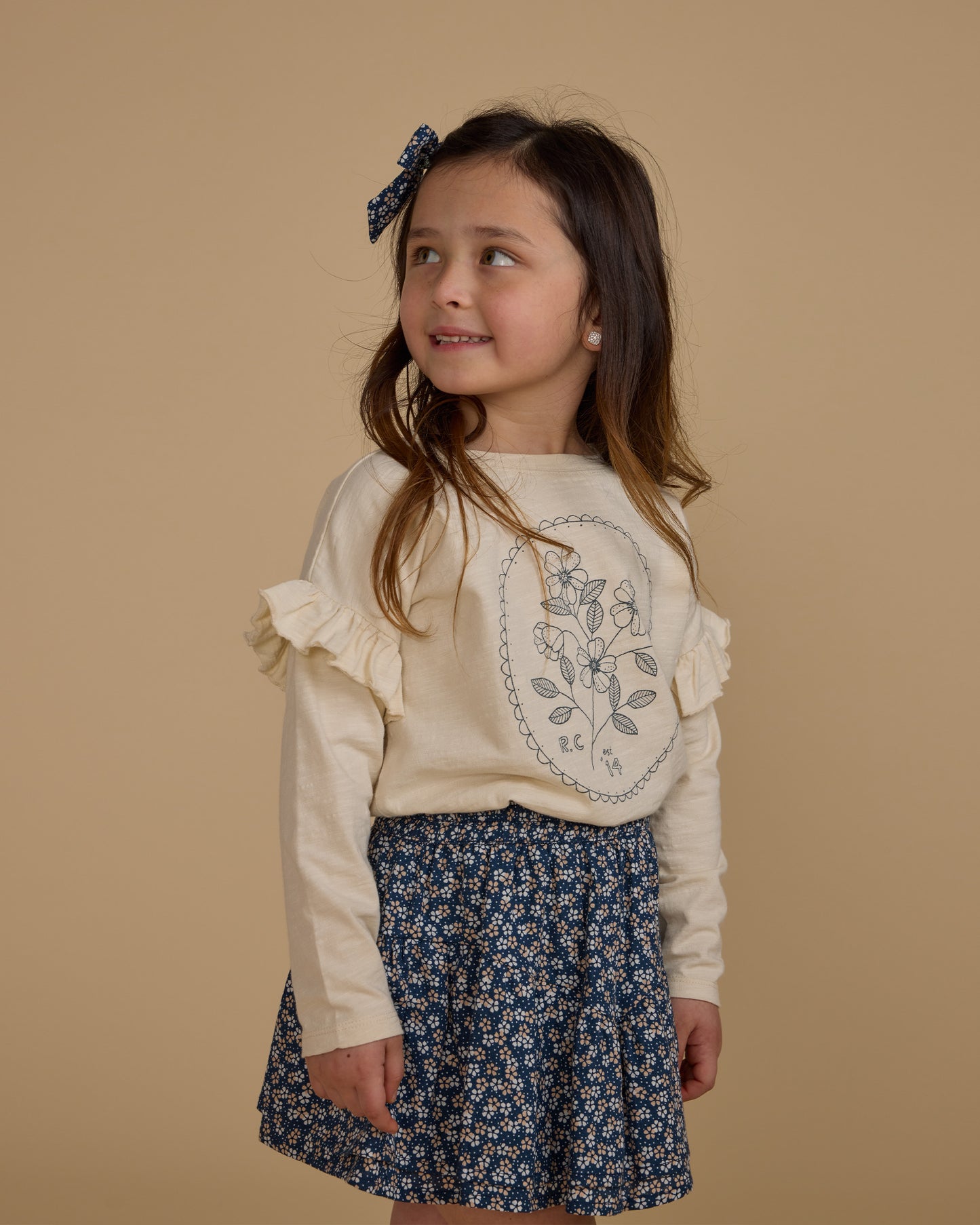 Rylee + Cru - Ruffle Long Sleeve Tee - Wildflower