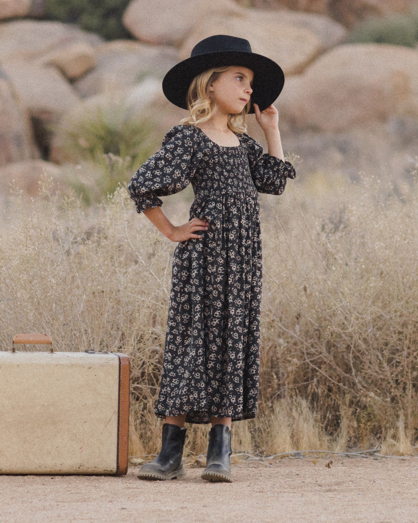 Rylee + Cru - Adelaide Dress - Dark Floral