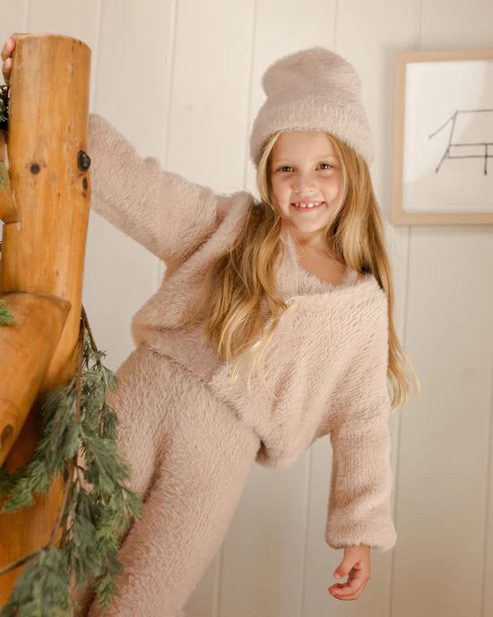 Fuzzy Knit Set - Blush