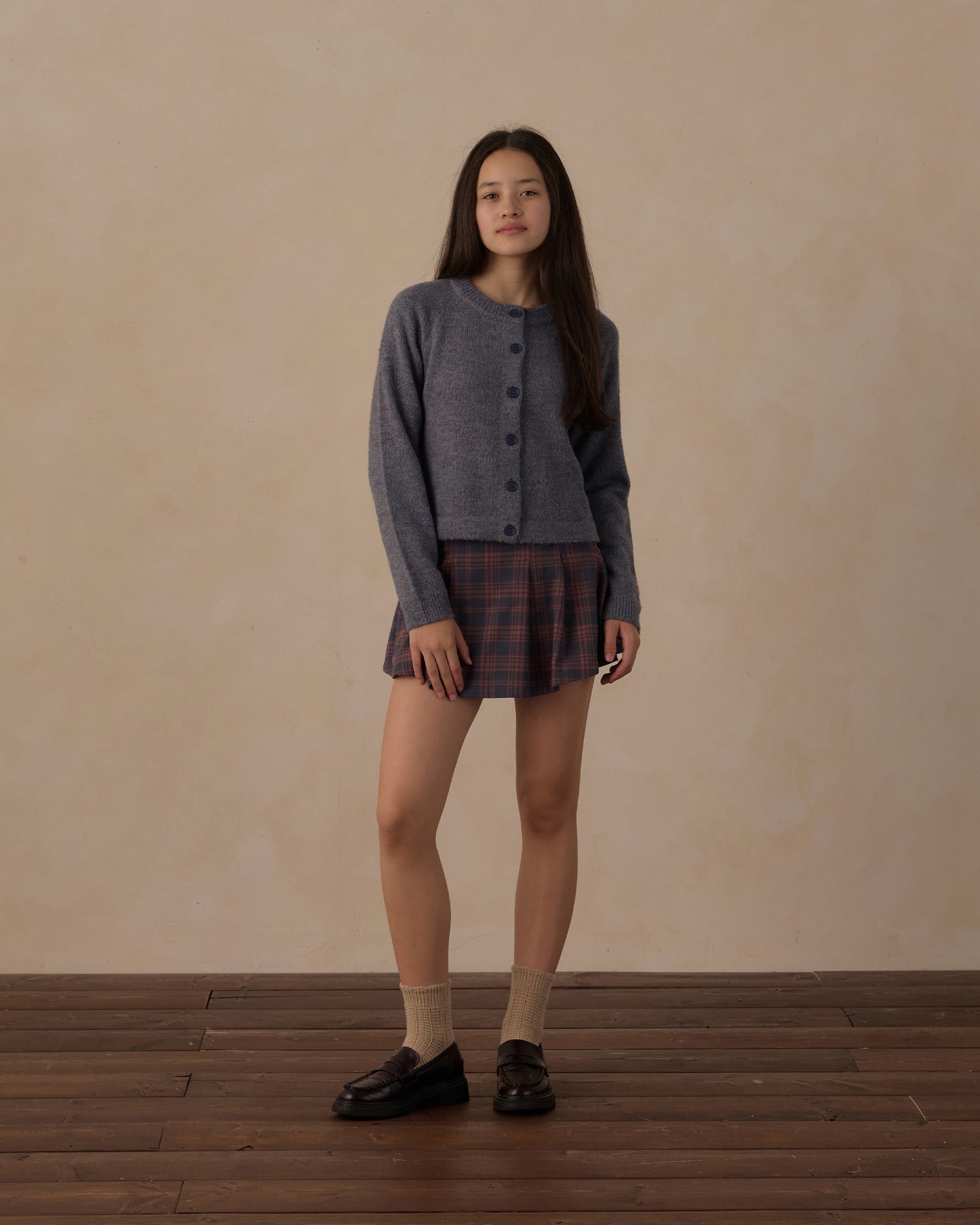 Rylee + Cru - Teen Fuzzy Cardigan - Midnight