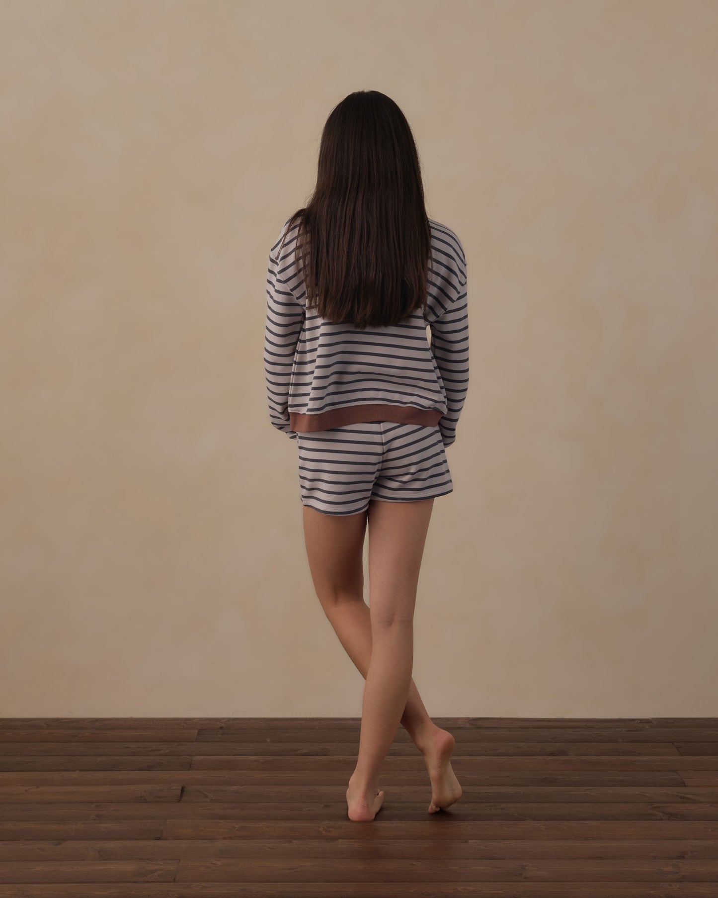 Rylee + Cru - Teen Sweat Short - Midnight Stripe