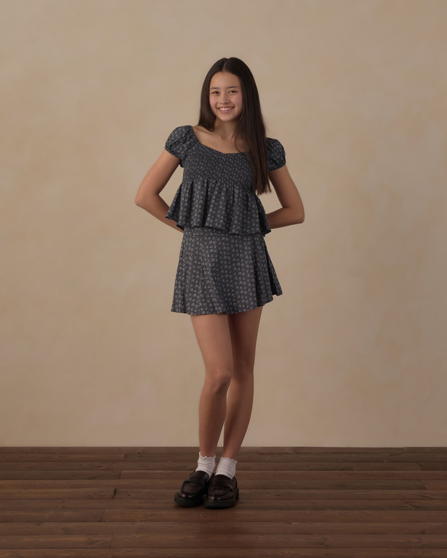 Rylee + Cru - Teen Flutter Top - Heart Ditsy