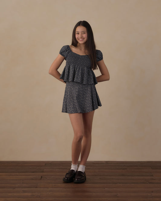 Rylee + Cru - Teen Flutter Top - Heart Ditsy