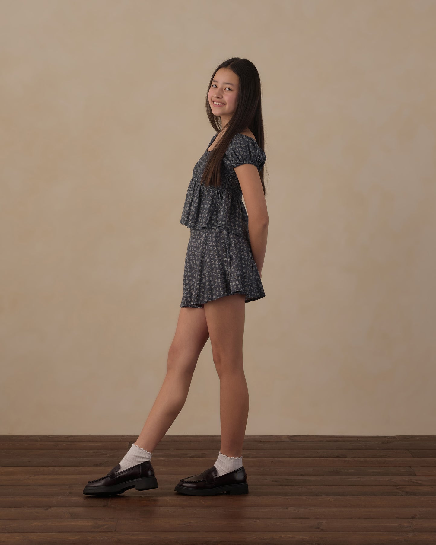 Rylee + Cru - Teen Flutter Top - Heart Ditsy