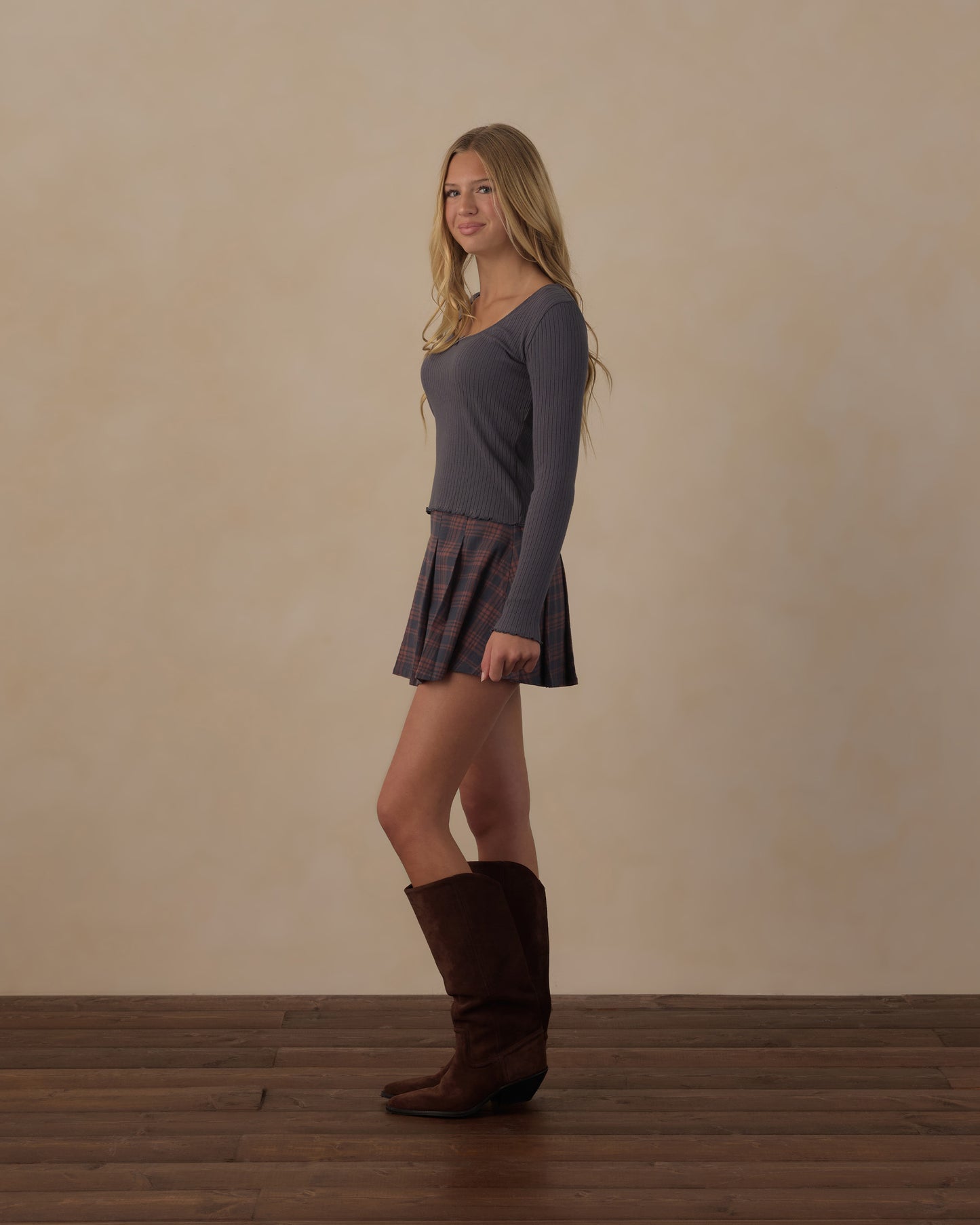 Rylee + Cru - Teen Ribbed Long Sleeve - Midnight