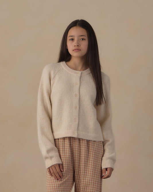 Rylee + Cru - Teen Fuzzy Cardigan - Natural