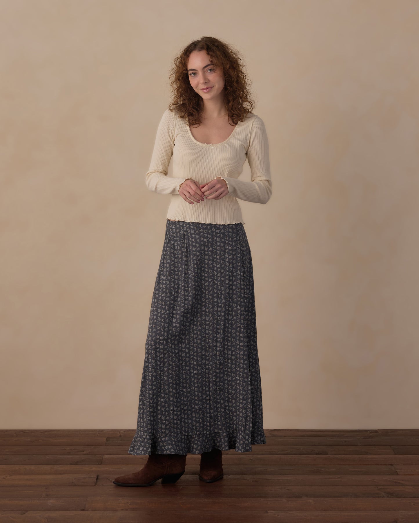 Rylee + Cru - Women's Ribbed Long Sleeve - Natural