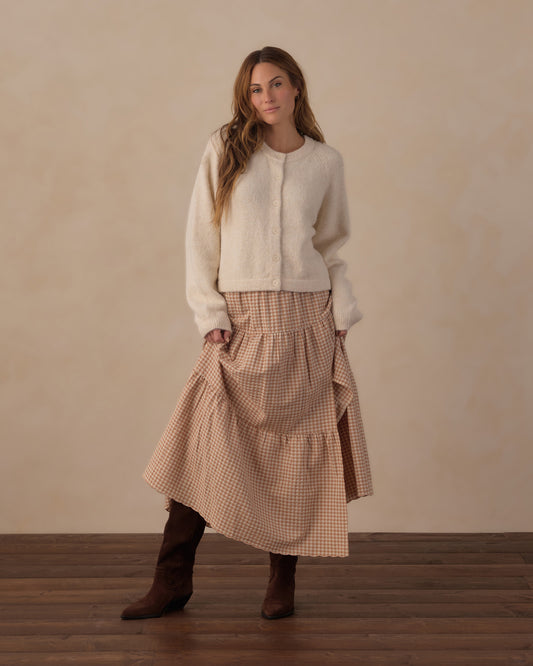 Rylee + Cru - Women's Fuzzy Cardigan - Natural