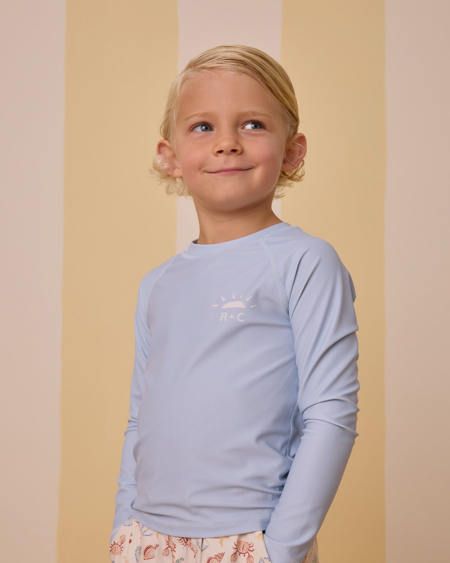 Rylee + Cru - Long Sleeve Rashguard - Light Blue