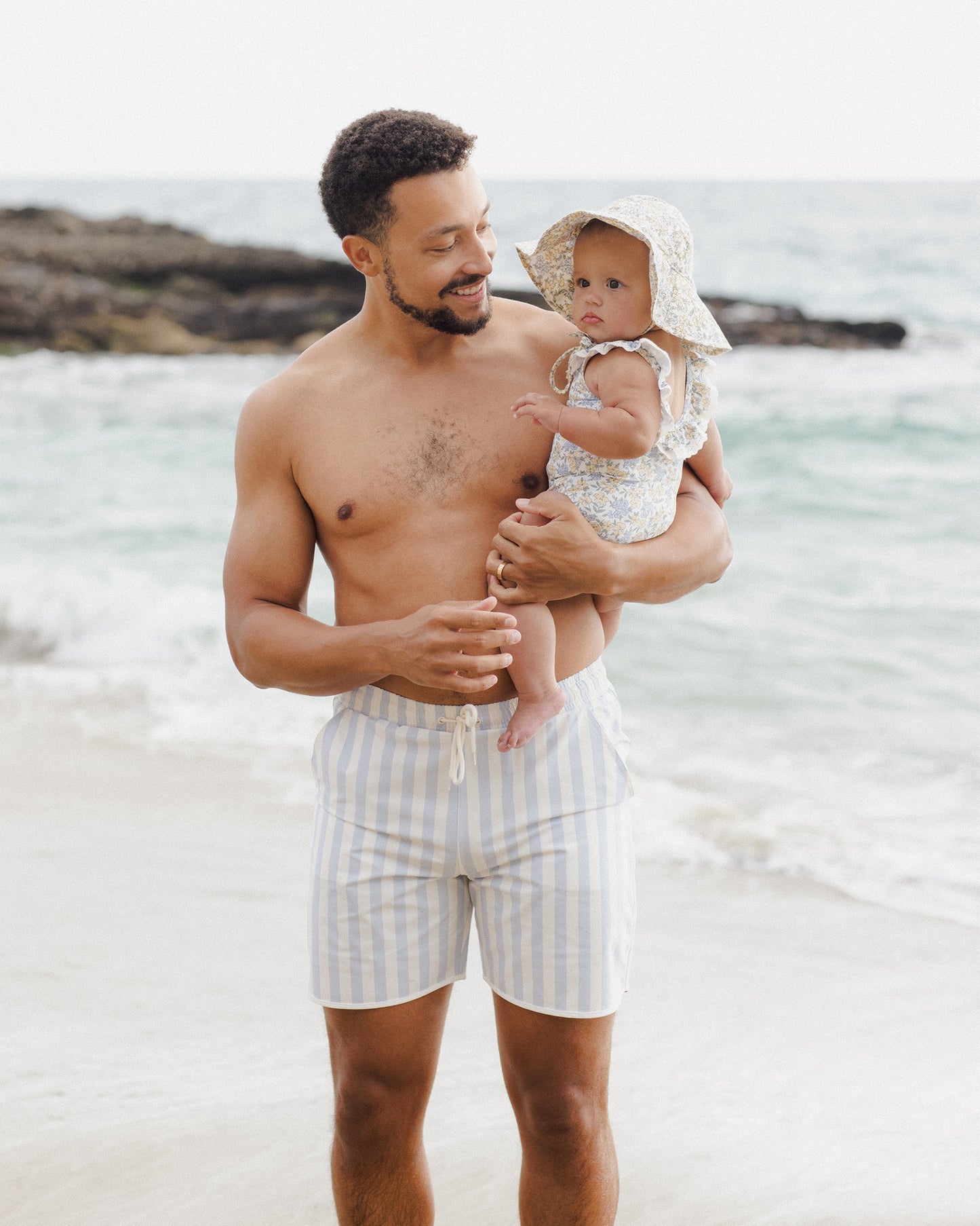 Rylee + Cru - Men's Boardshort - Blue Stripe