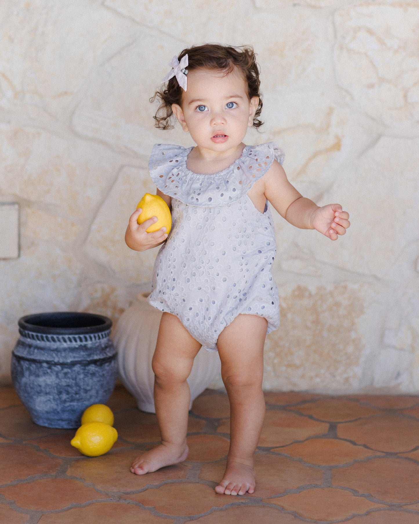 Rylee + Cru - Myla Romper - Light blue