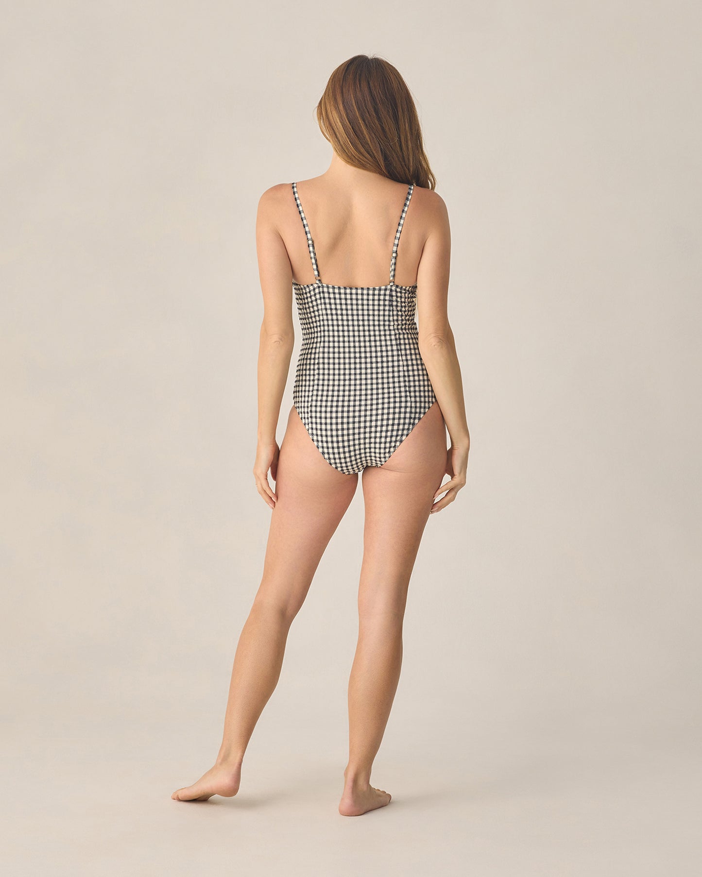 Rylee + Cru - Women's Underwire One-Piece - Black Gingham