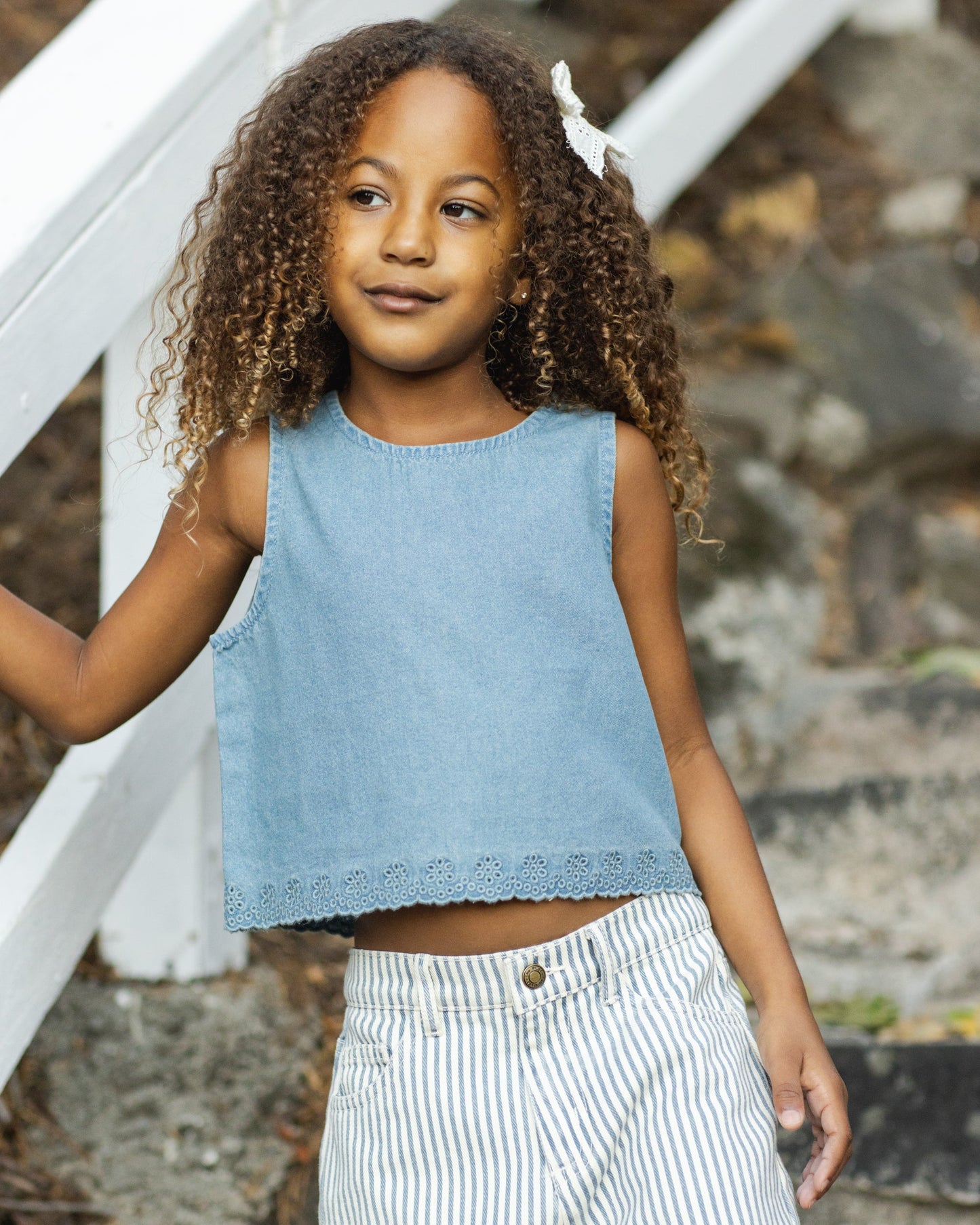 Rylee + Cru - Aaron Top - Washed Blue