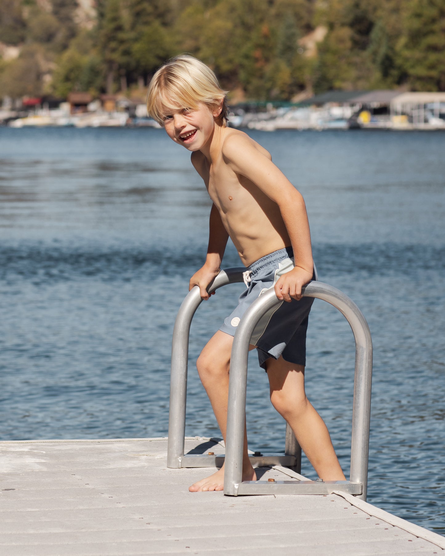 Rylee + Cru - Paneled Boardshort - Marine